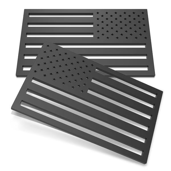 Americanblossomlinens® 3D American Flag Emblem Decal - Aluminum Alloy Material (Not Plastic)