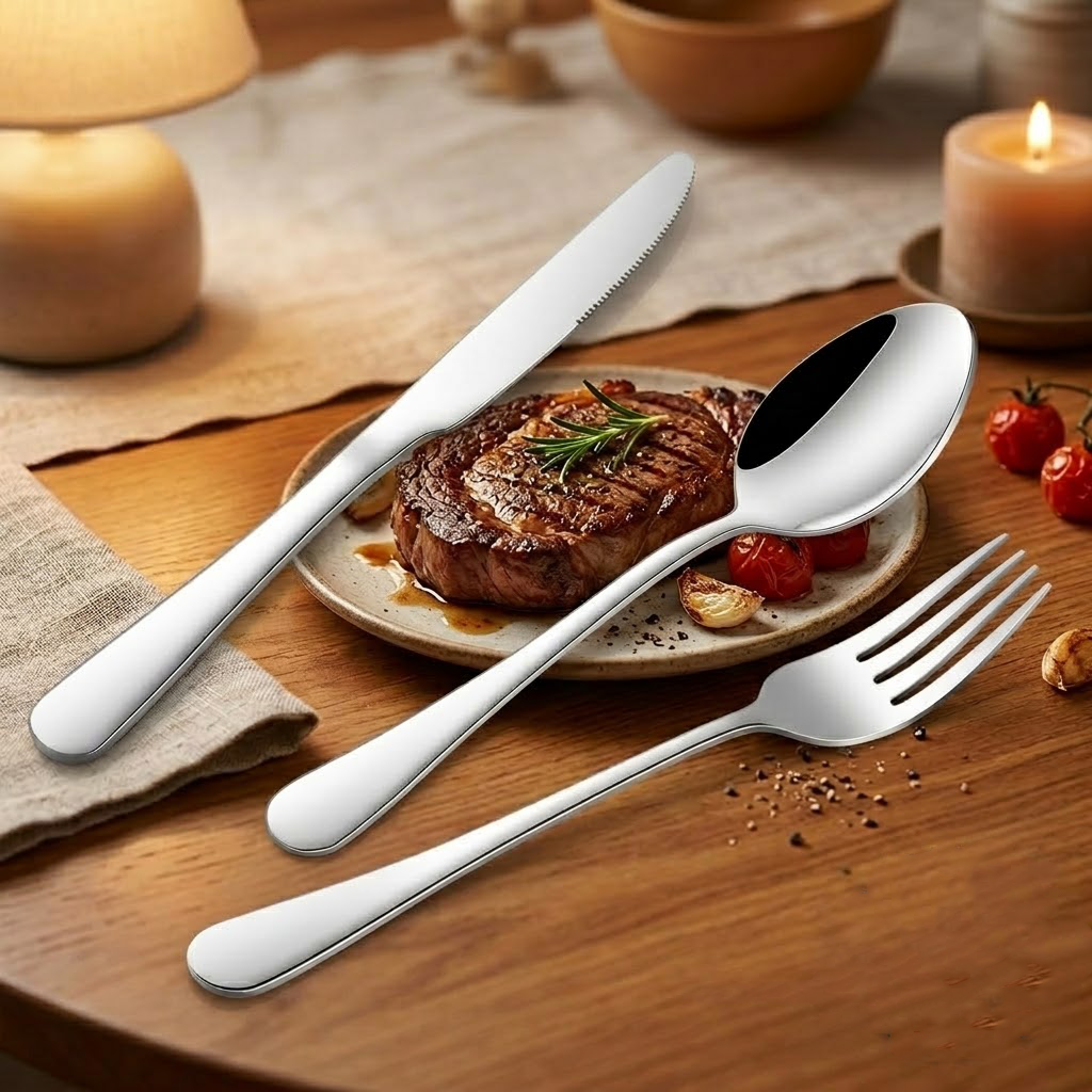 Korakuna 6.7-Inch Dinner Fork Set of 12, Stainless Steel Salad Forks, Mirror Polished Silverware Forks, Kitchen Flatware Set