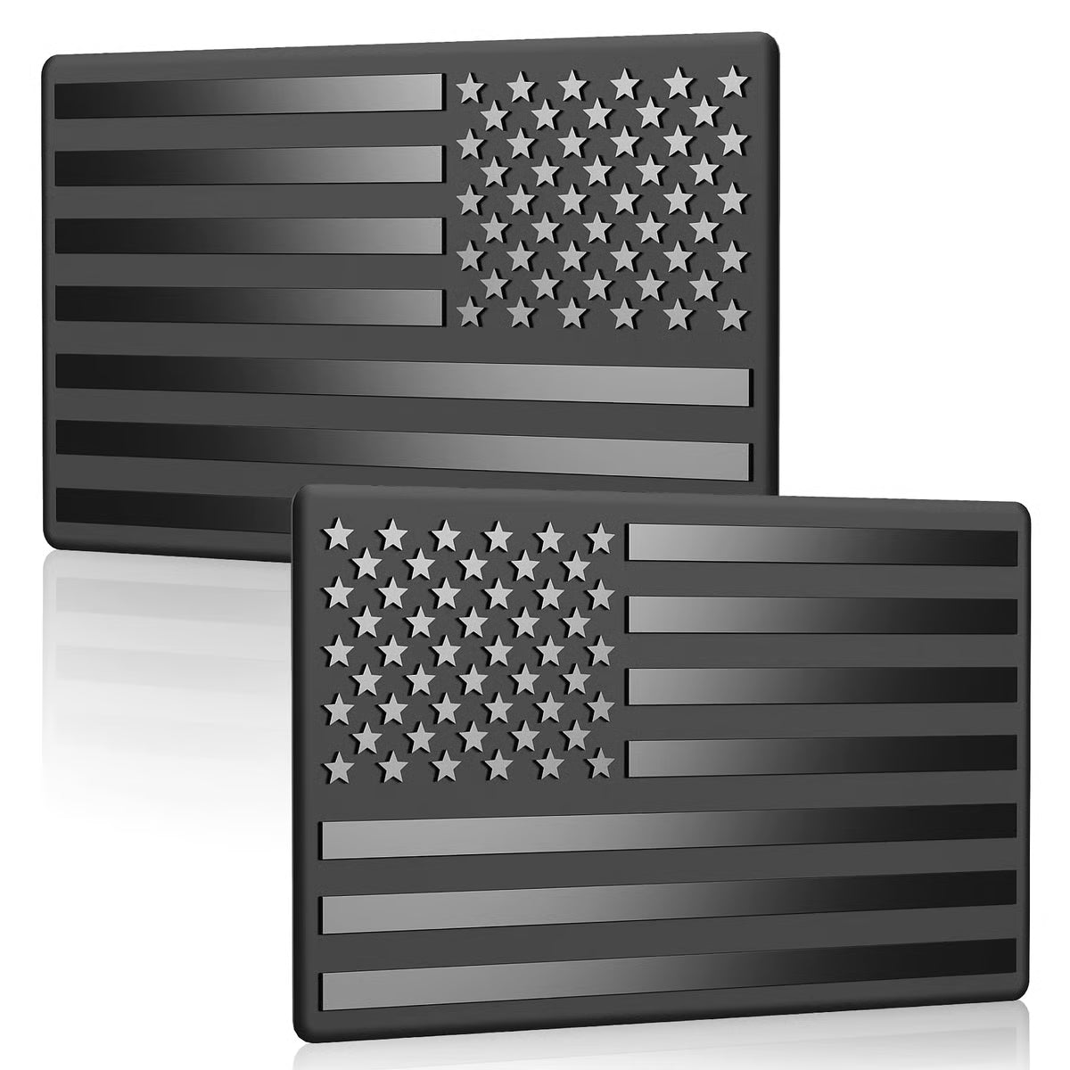 Americanblossomlinens® 3D American Flag Emblem Decal - Aluminum Alloy Material (Not Plastic)