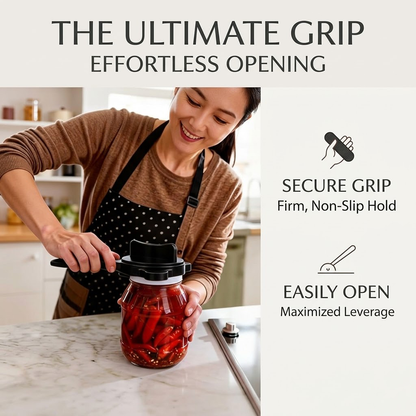 Korakuna 4-in-1 Adjustable Jar Opener Set - Multi-Functional Can & Bottle Opener for Seniors with Arthritis - Effortless Lid Remover Tool for Weak Hands and Elderly - Essential Kitchen Gadget