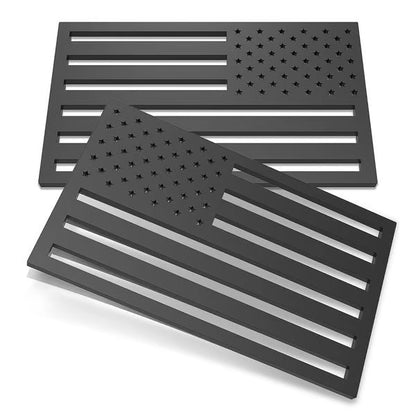 Americanblossomlinens® 3D American Flag Emblem Decal - Aluminum Alloy Material (Not Plastic)
