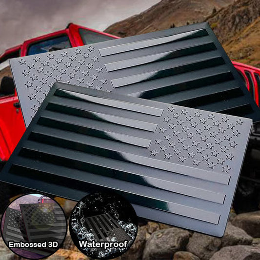 Americanblossomlinens® 3D American Flag Emblem Decal - Aluminum Alloy Material (Not Plastic)