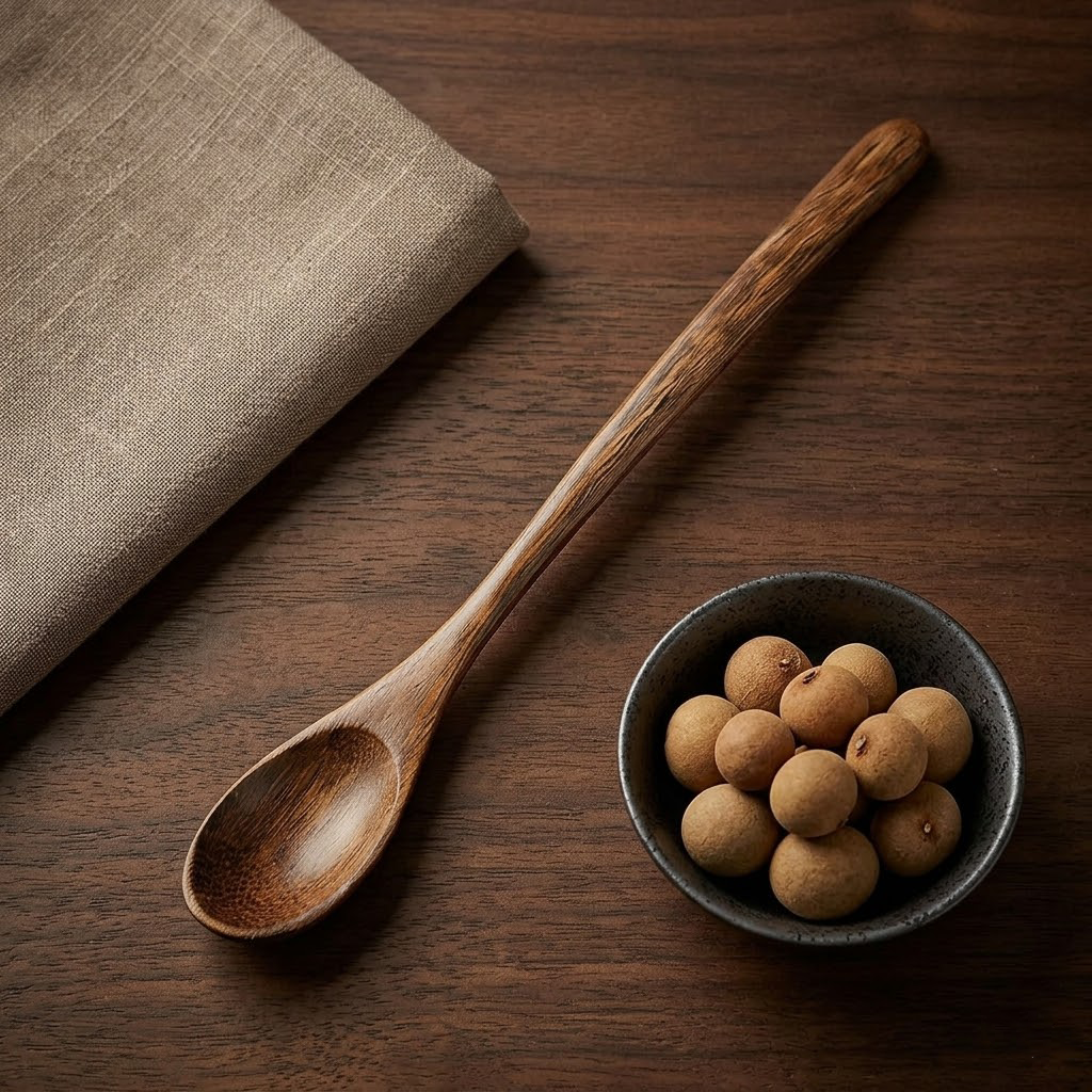 Korakuna 2-Pack Long Handle Wood Spoons, 7.8-inch Small Wooden Spoons for Honey and Coffee, Stirring and Eating Spoons, Versatile Kitchen Utensils